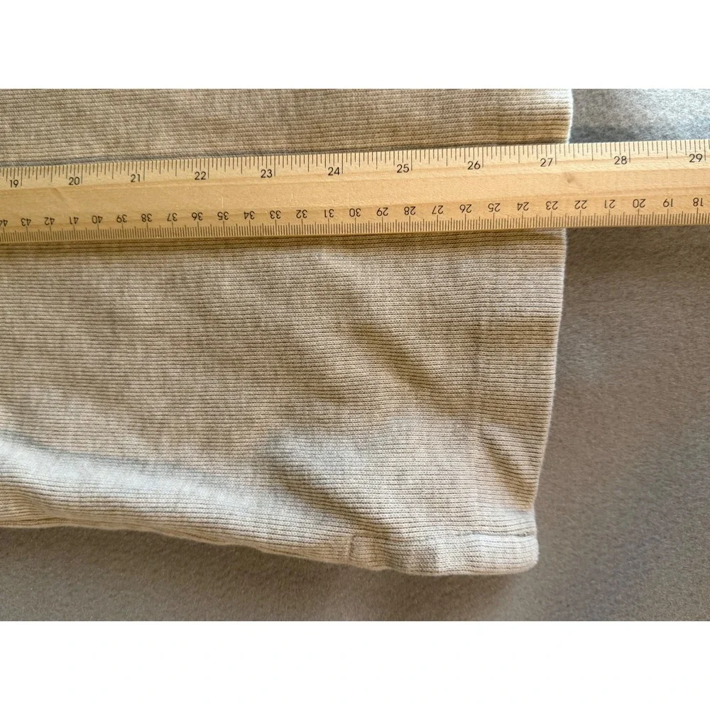 Polo Ralph Lauren Sweater Quarter Zip Large Beige Cotton Ribbed Knit Pullover